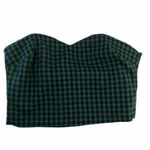 Lovers + Friends Gingham Crop Bustier Top Sz. S